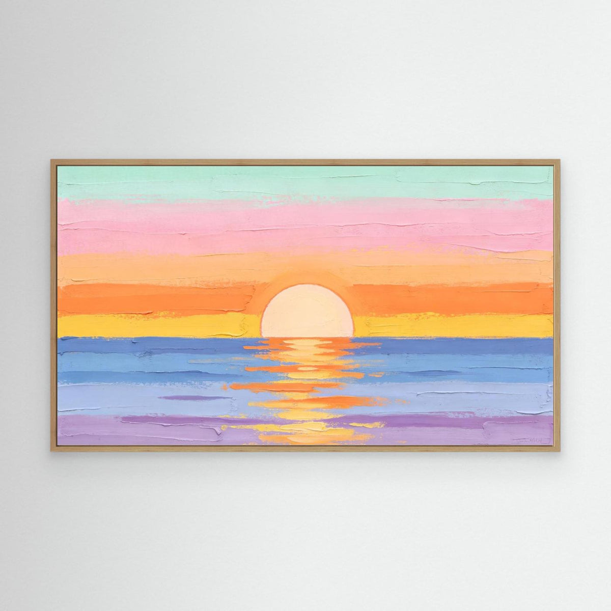 Pastel sea Sunset Canvas Art