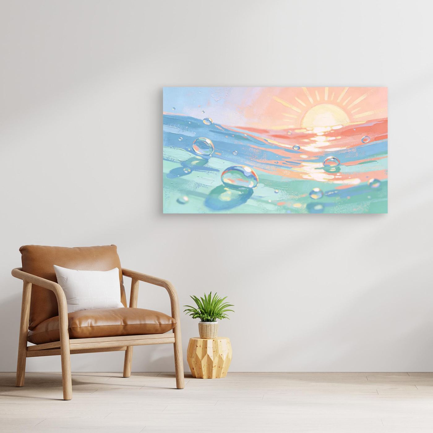 Sun And Sea Bubbles Canvas 