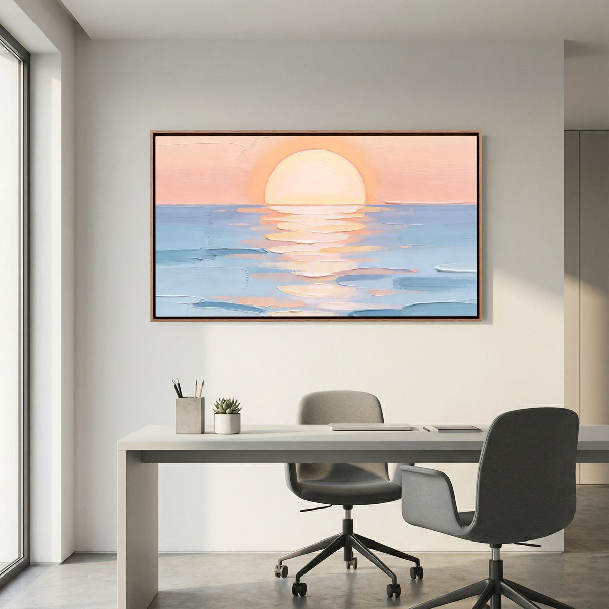 Pastel Sun Dip Wall Canvas
