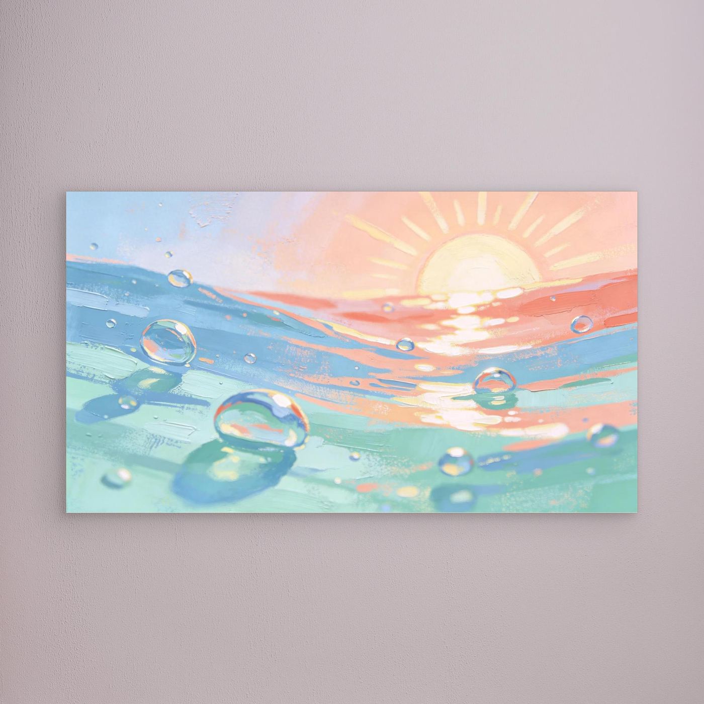 Sun And Sea Bubbles Canvas 