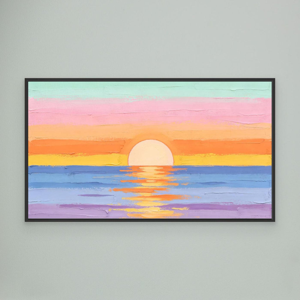 Pastel sea At Sunset Canvas