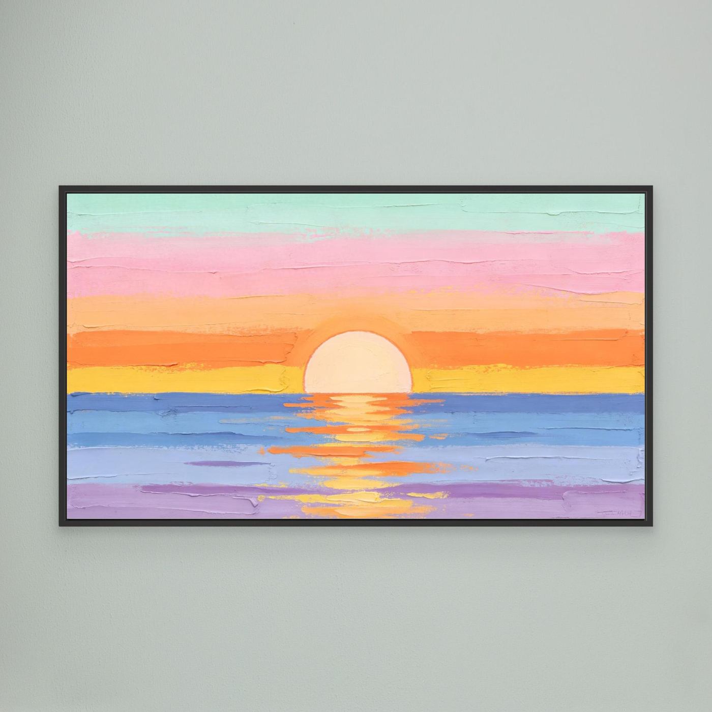 Pastel sea At Sunset Canvas