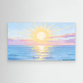 Morning Pastel Ocean Sunrise Canvas