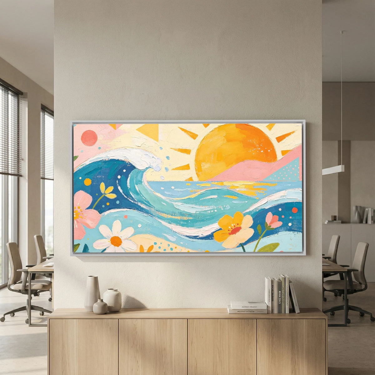 Pastel Pacific Bliss Canvas Wall Art