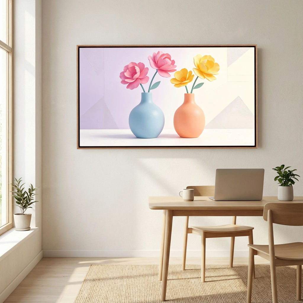 "Petals & Pottery" Canvas Wall Art