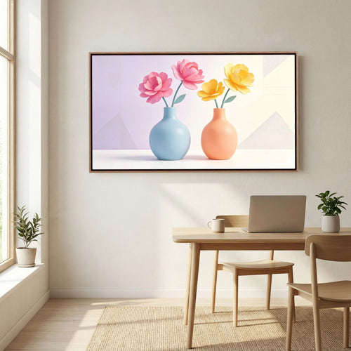 "Petals & Pottery" Canvas Wall Art
