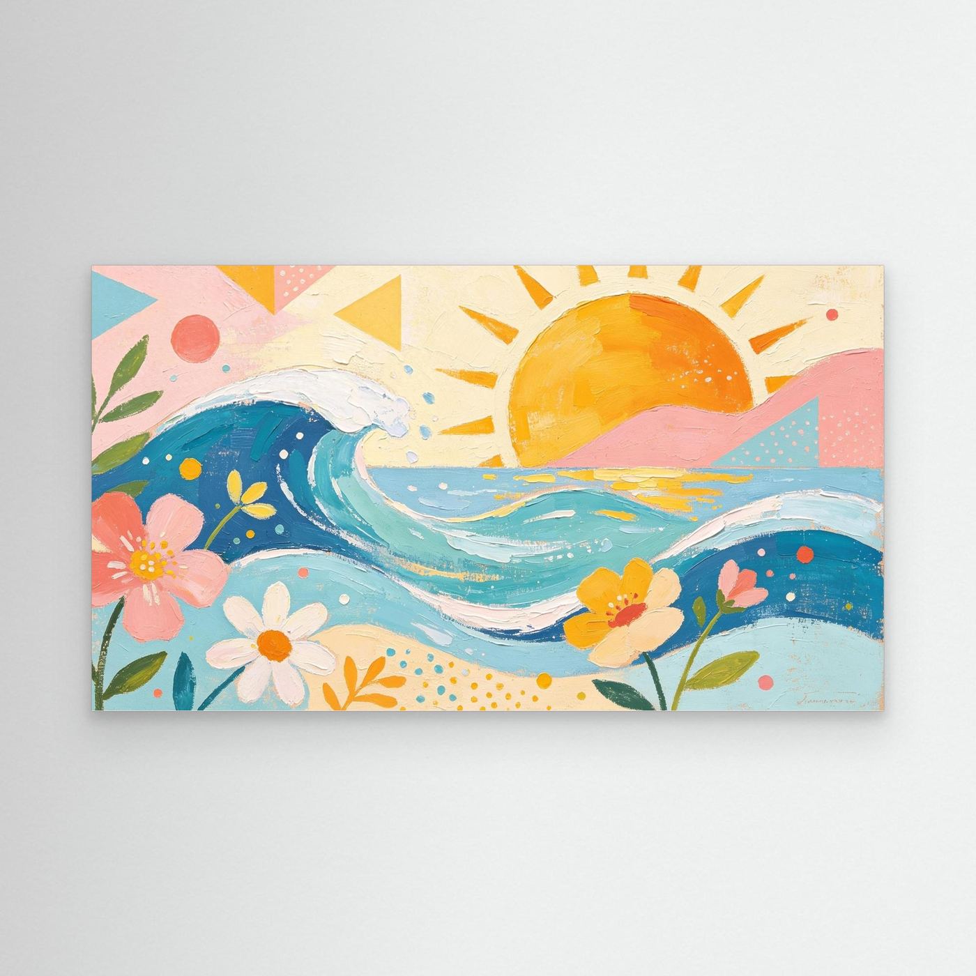 Pastel Pacific Bliss Canvas Wall Art