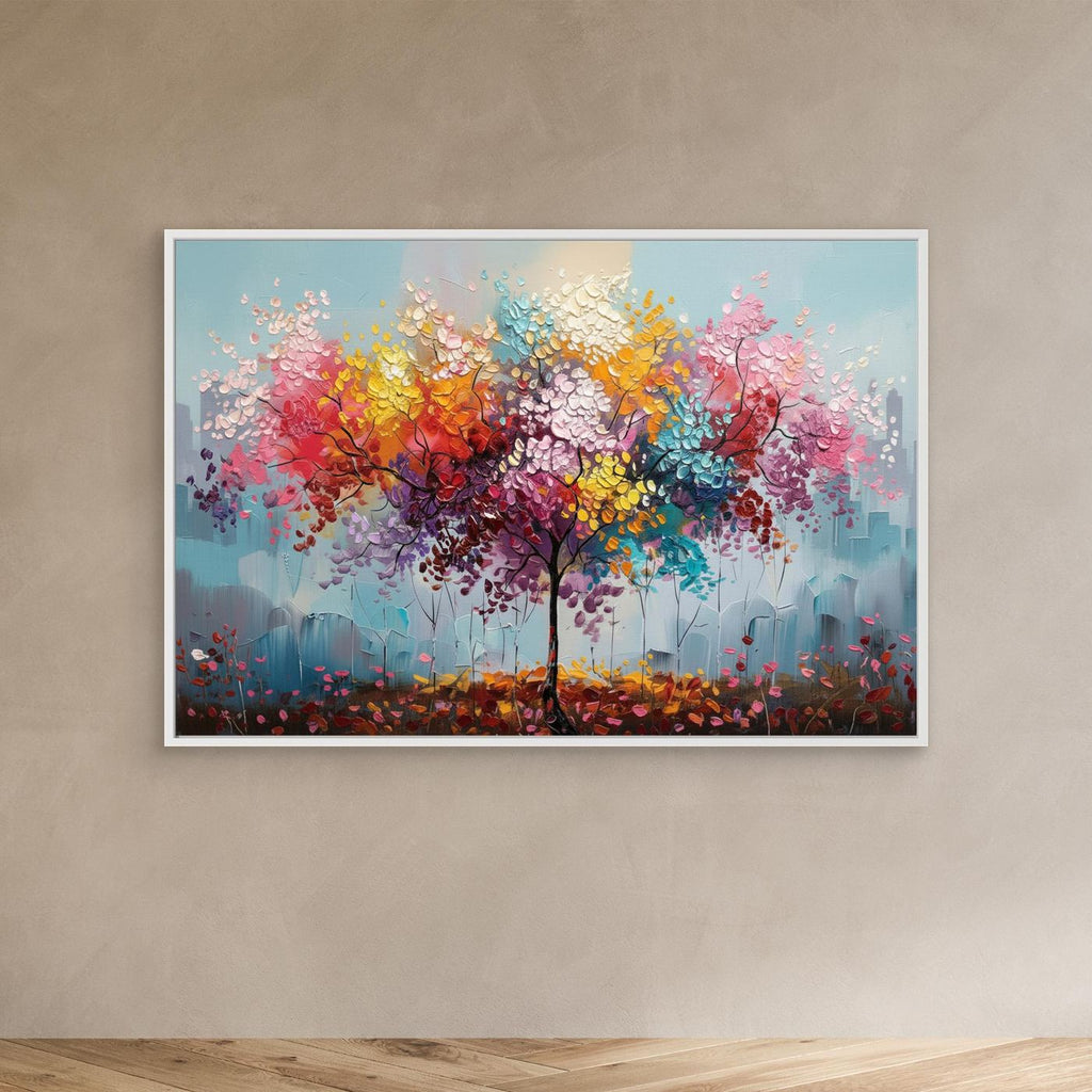 Blossom Tree Splash Canvas Wall Art - quirkyprintboutique.com