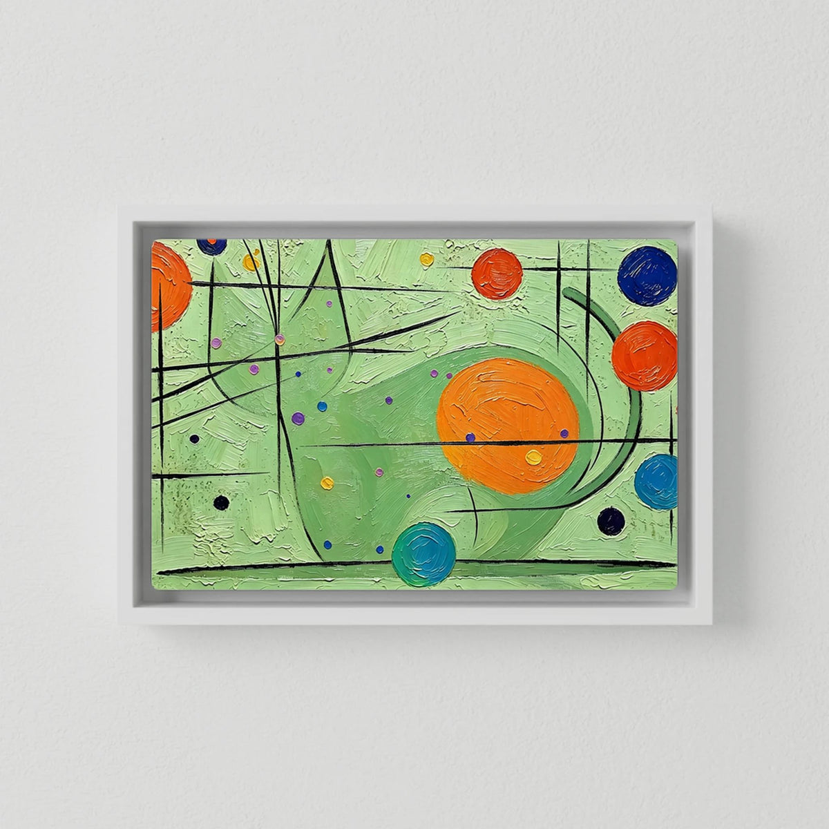 Green Cat Canvas Art
