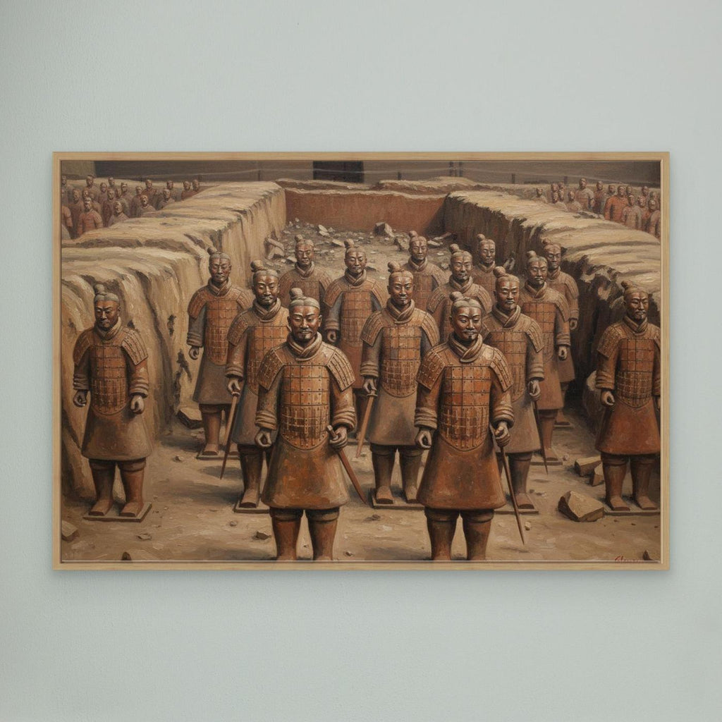 Terracotta Army Wall Canvas art - quirkyprintboutique.com