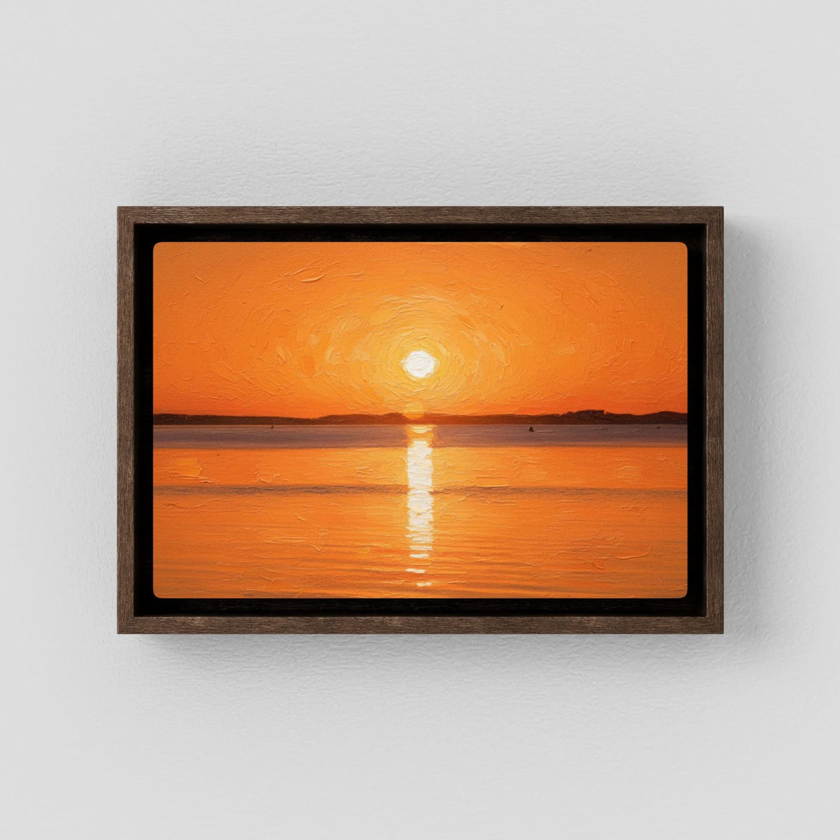 Orange Sunset Canvas Wall Art