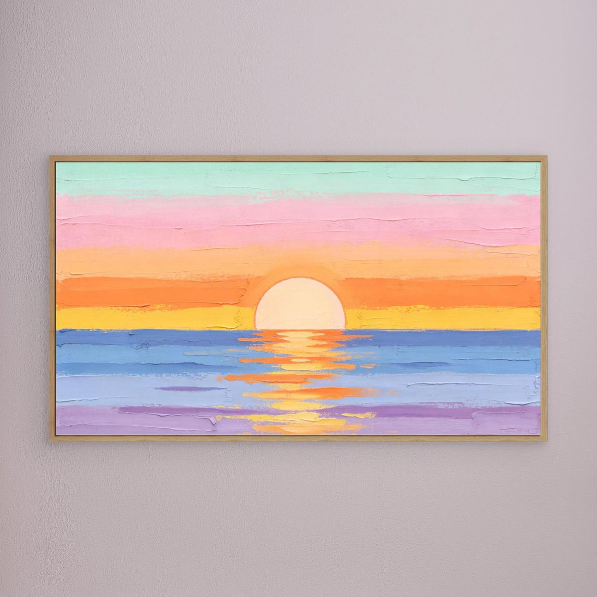 Pastel sea Sunset Canvas Art