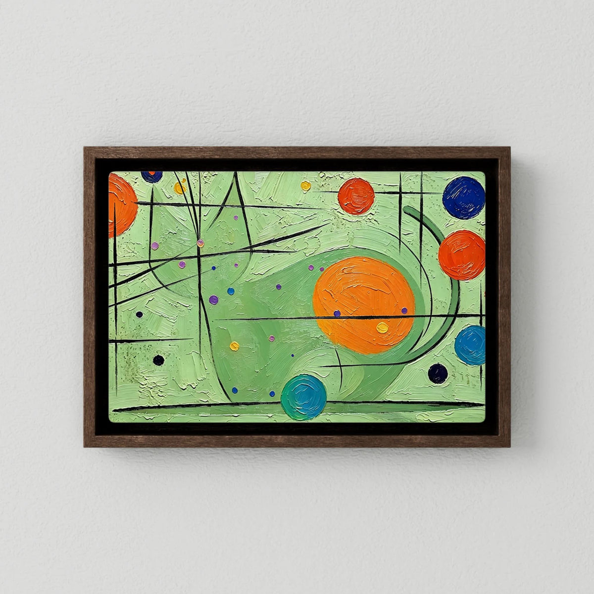 Green Cat Canvas Art
