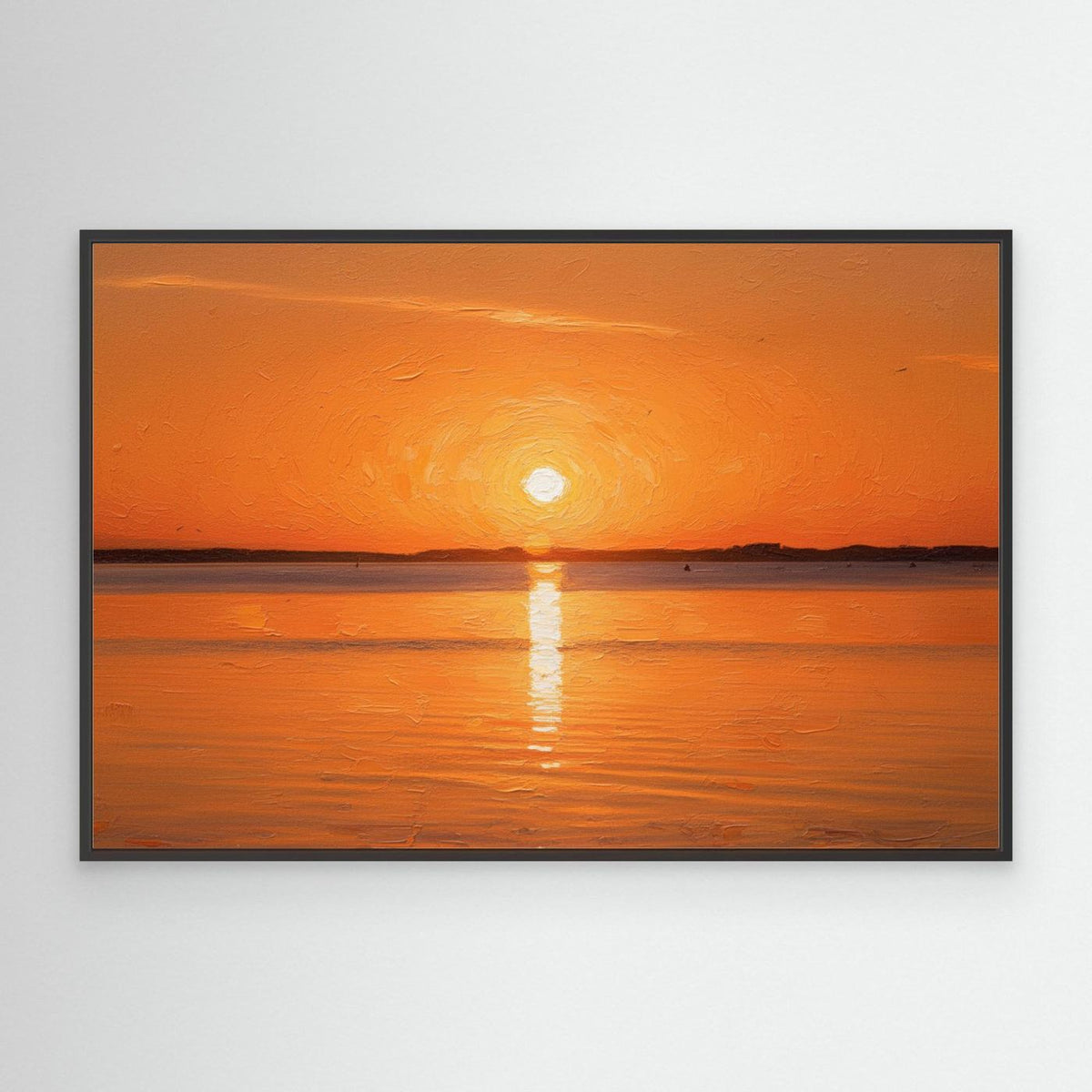 Orange Sunset Canvas Wall Art