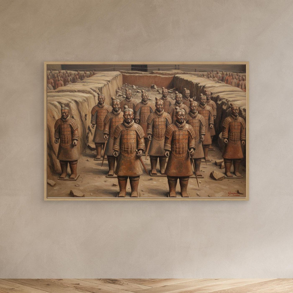 Terracotta Army Wall Canvas art - quirkyprintboutique.com