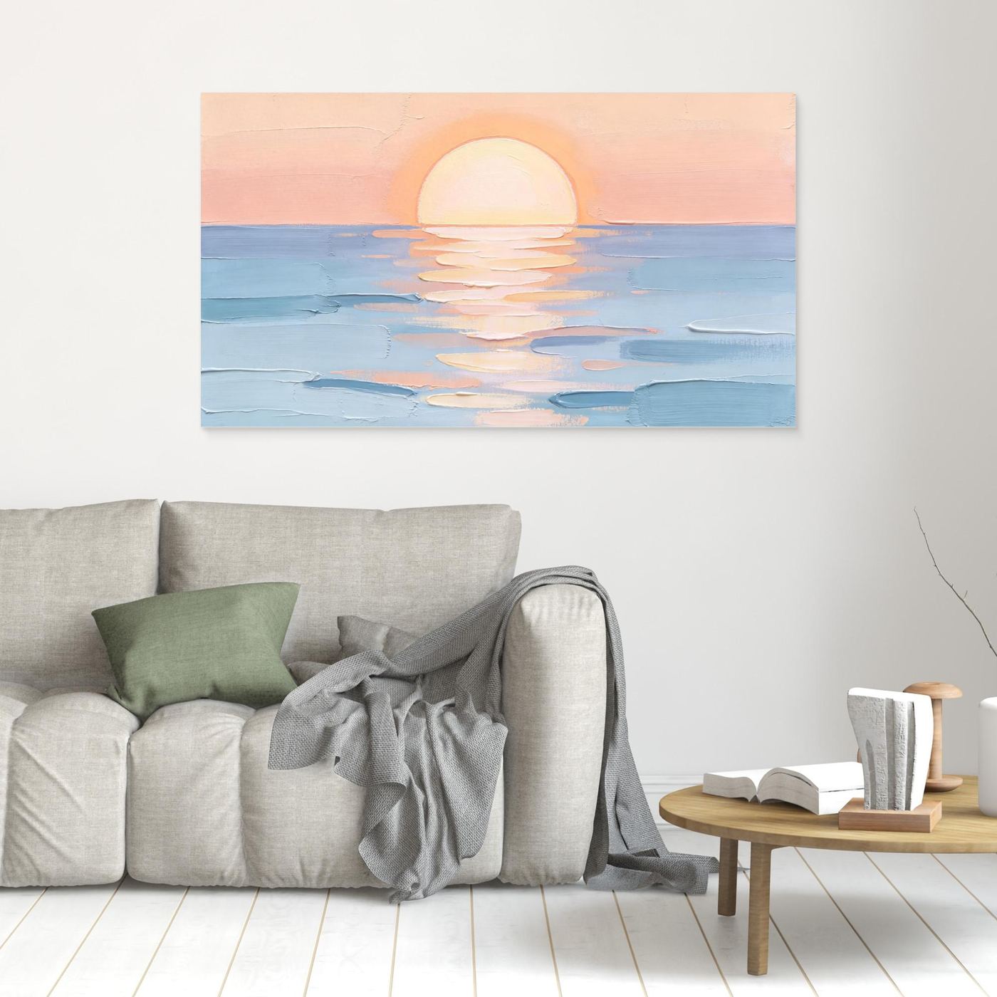 Pastel Sun Dip Wall Canvas