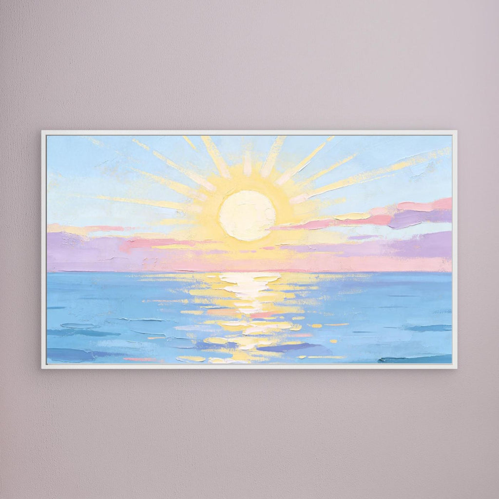 Morning Pastel Ocean Sunrise Canvas