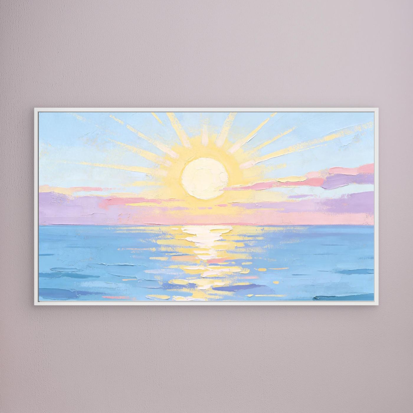 Morning Pastel Ocean Sunrise Canvas