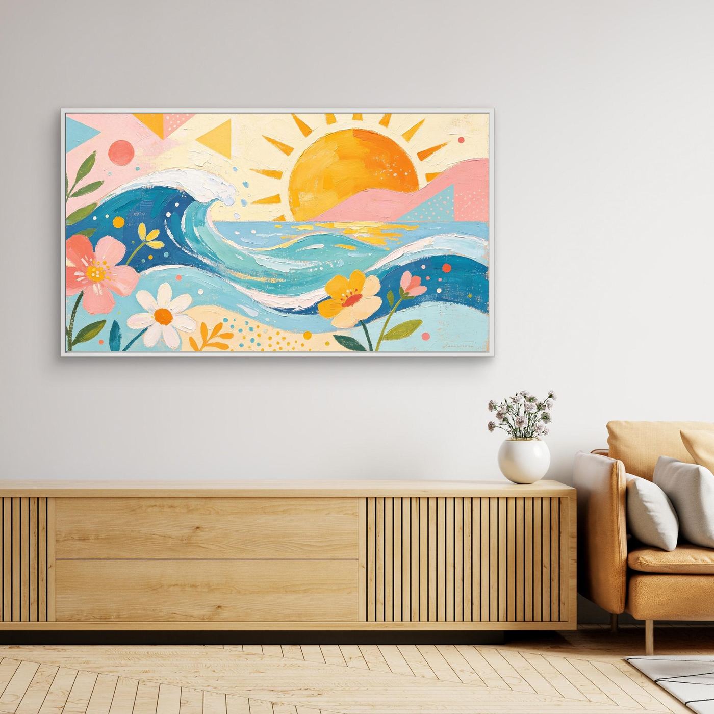 Pastel Pacific Bliss Canvas Wall Art