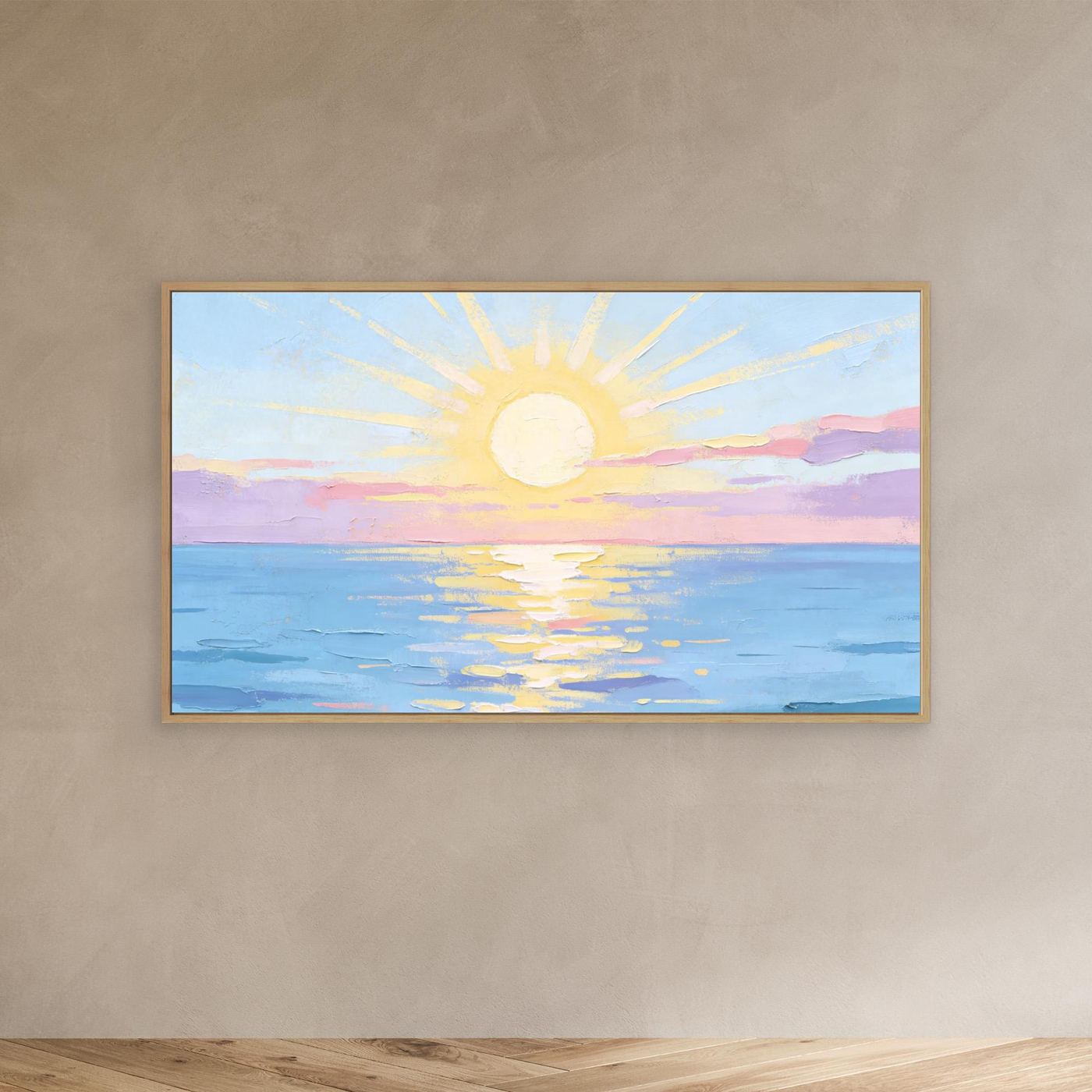 Morning Pastel Ocean Sunrise Canvas