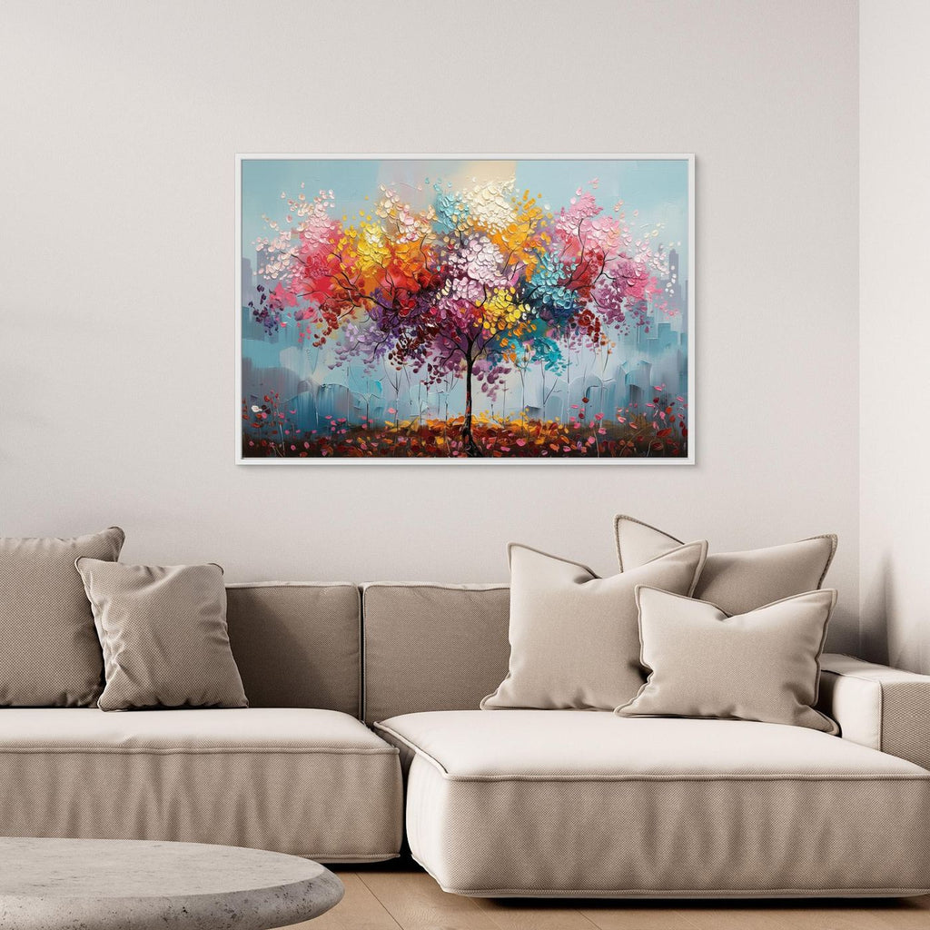 Blossom Tree Splash Canvas Wall Art - quirkyprintboutique.com