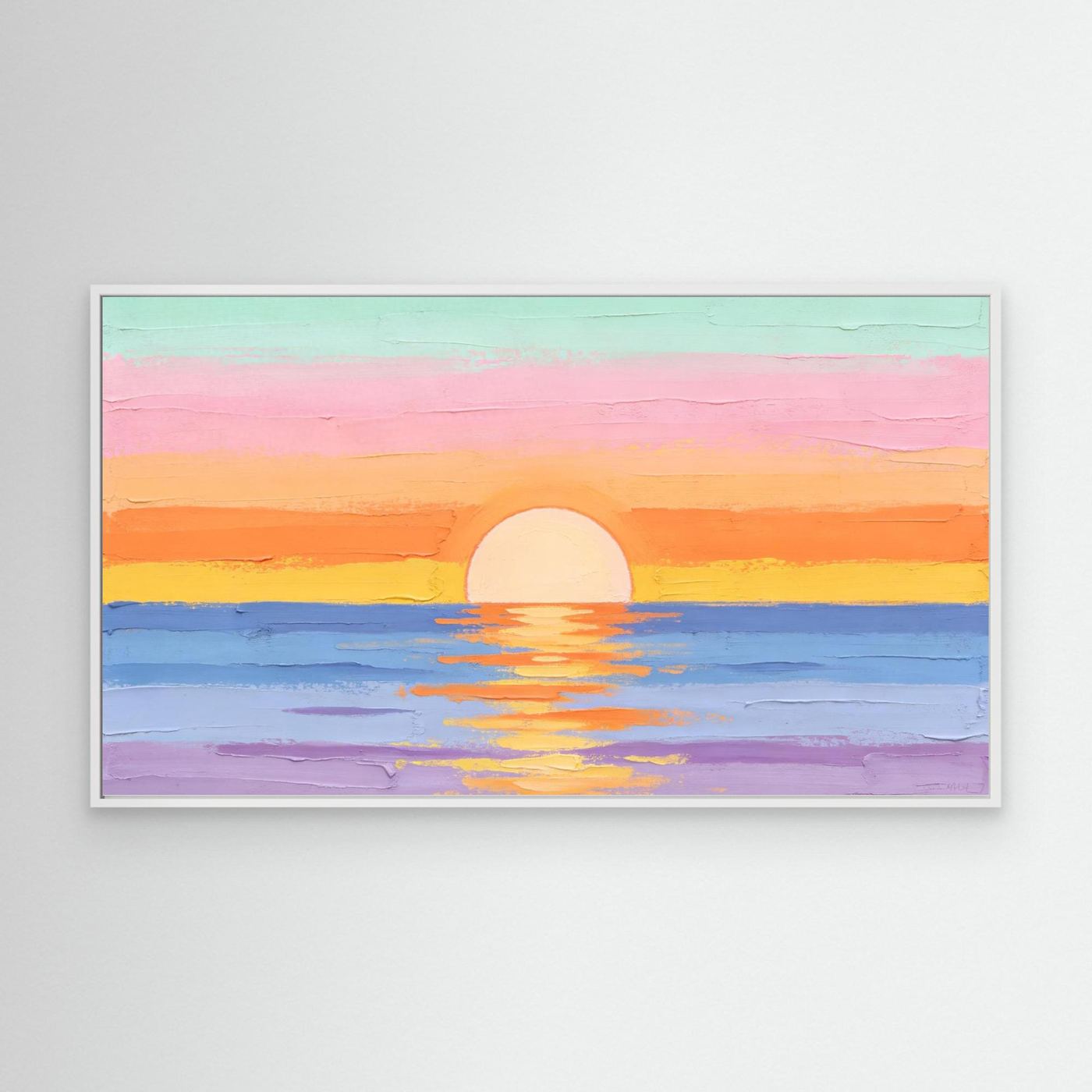 Pastel sea At Sunset Canvas